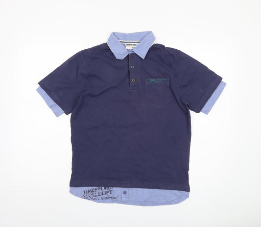 Timberland Boys Blue Polo Shirt 14 Years Spring Summer