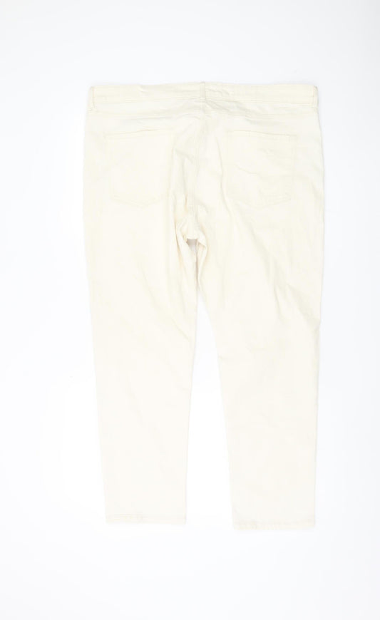 Marks and Spencer Women's Ivory Slim Jeans Size 20