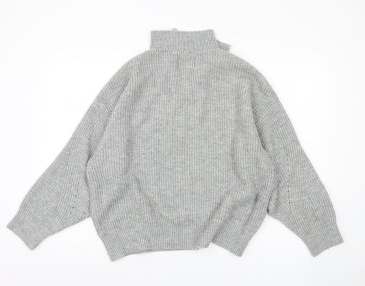 Jack Wills Women's Grey Full Zip Jumper, Size 16