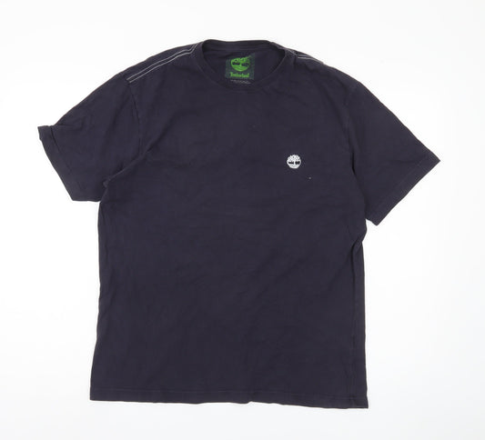 Timberland Men's Blue Crew Neck T-Shirt, Size S