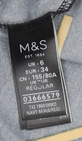 Marks and Spencer Womens Multicoloured Wrap Dress 6