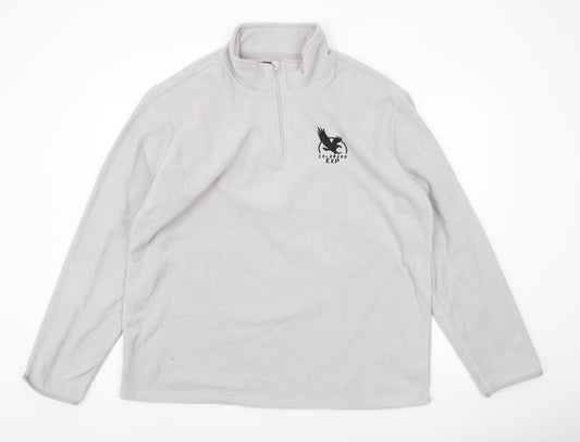 Atlas for Men Grey Fleece 1/4 Zip Sweatshirt 3XL