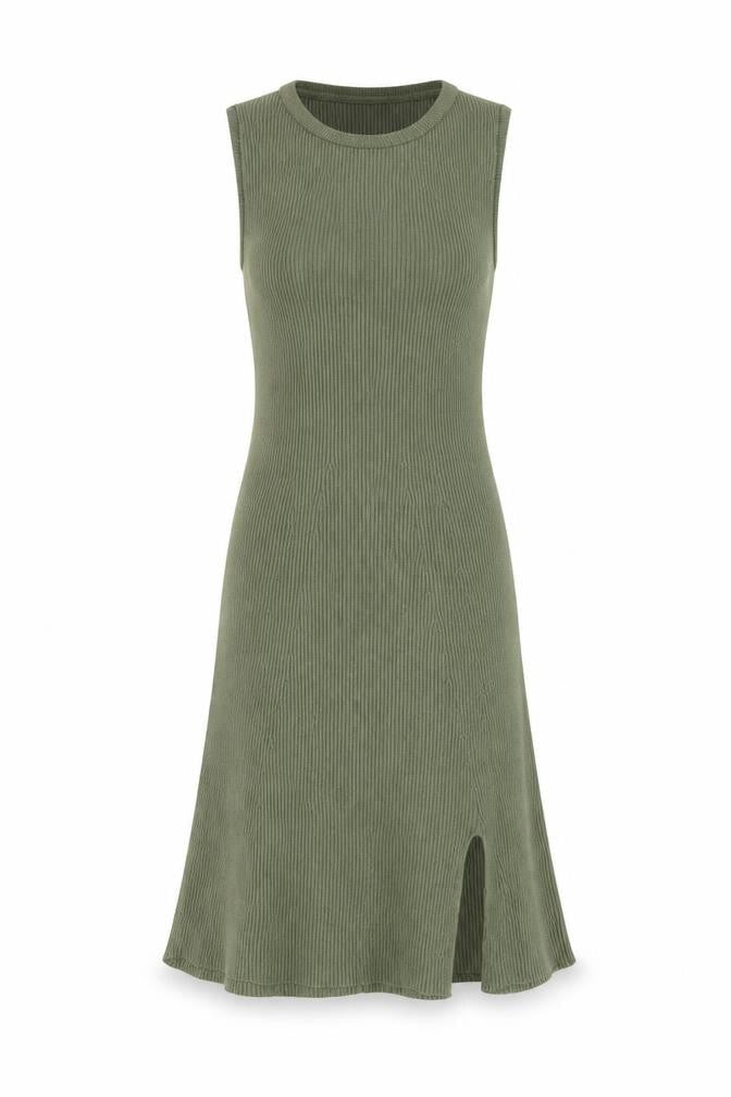 Pull&Bear Womens Green Sleeveless Knit Dress