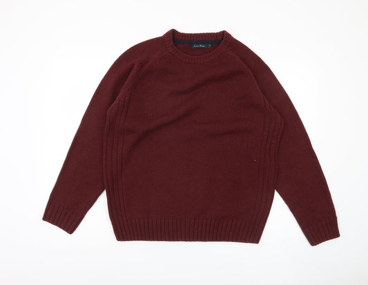 James Pringle Men's Red Pullover Jumper Medium