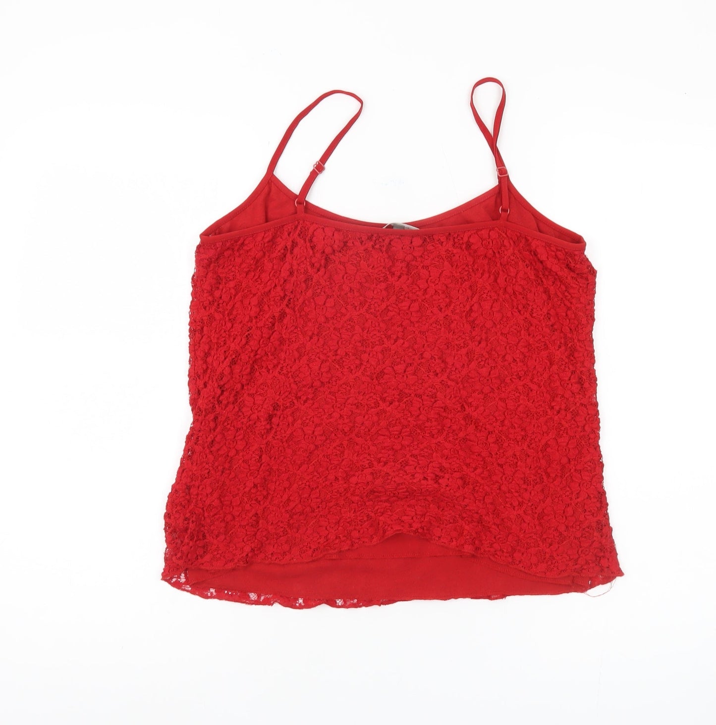 Per Una Women's Red Camisole, Size 16, Lace Spaghetti Strap
