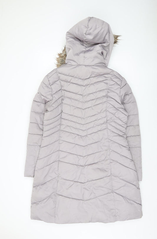 Rino & Pelle Women's Grey Long Puffer Coat - Size 8