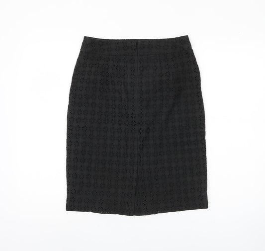 Jigsaw Women's Black Pencil Skirt - Size 8, Cotton