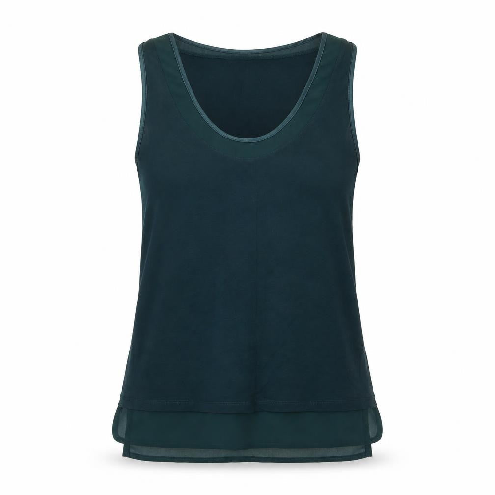 Oasis Women's Blue Sleeveless Scoop Neck Tank Top M