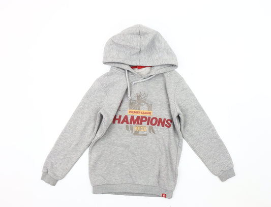 LFC Boys Grey Premier League Champions Hoodie, 9-10Y, Pullover