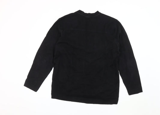 BOSS Unisex Black Sweatshirt L V-Neck Long Sleeve