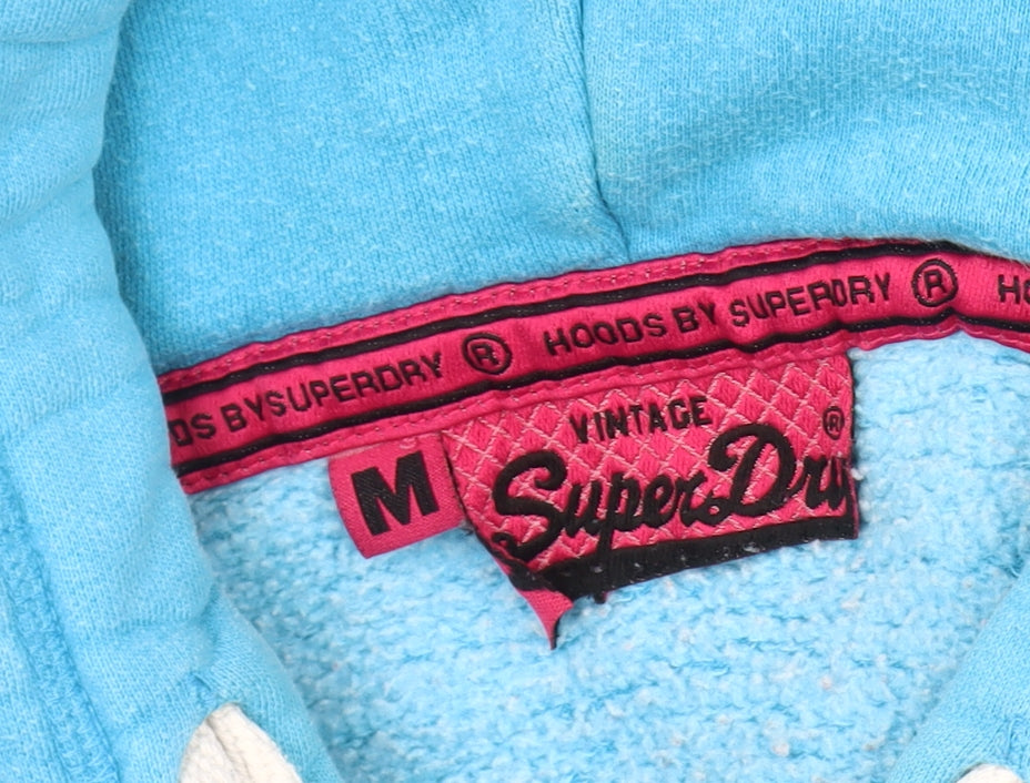 Superdry Women's Blue Hoodie, M, Vintage Style