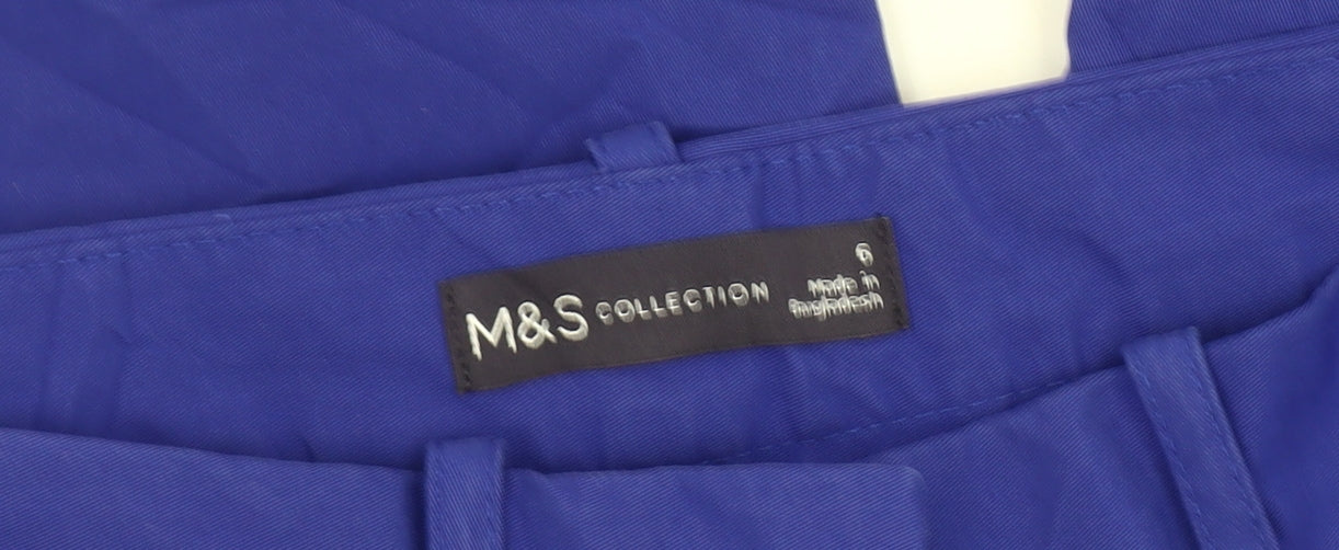 Marks and Spencer Women's Blue Chino Trousers Size 6