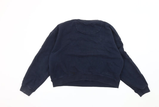Jack Wills Women's Navy Sweatshirt UK 12 Cotton Blend