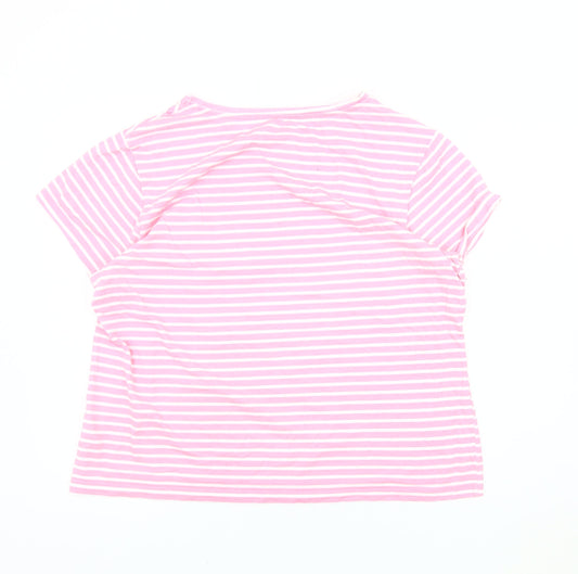 Disney Women's Pink Stitch T-Shirt - Size L