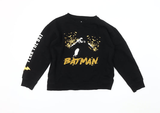 DC Comics Boys' Black Batman Graphic Sweatshirt, Size 164