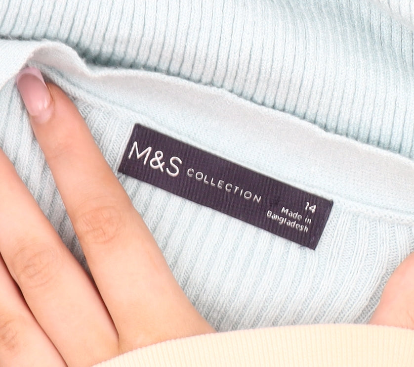 Marks and Spencer Women's Blue Pullover Jumper, Size 14