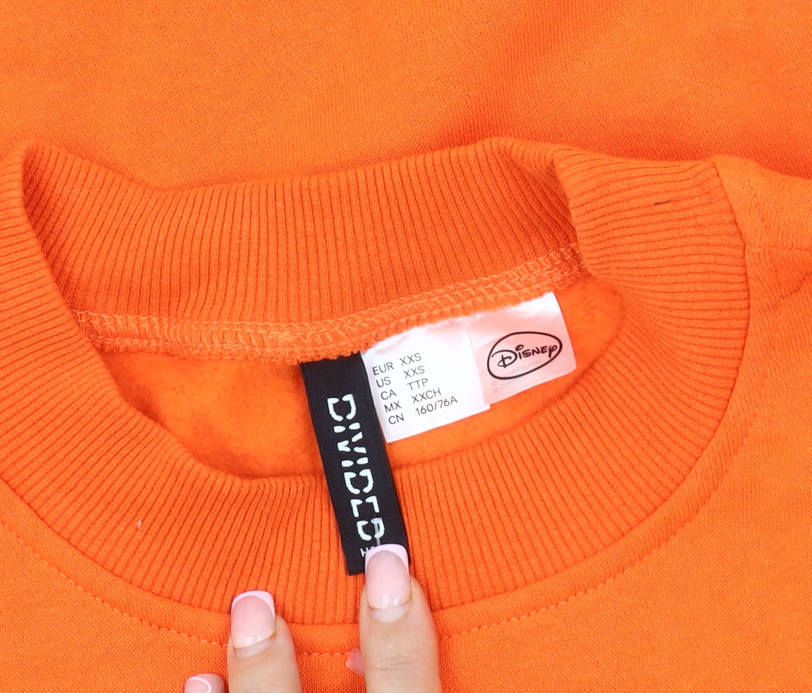 Disney Women’s Orange Graphic Bambi Sweatshirt 2XS