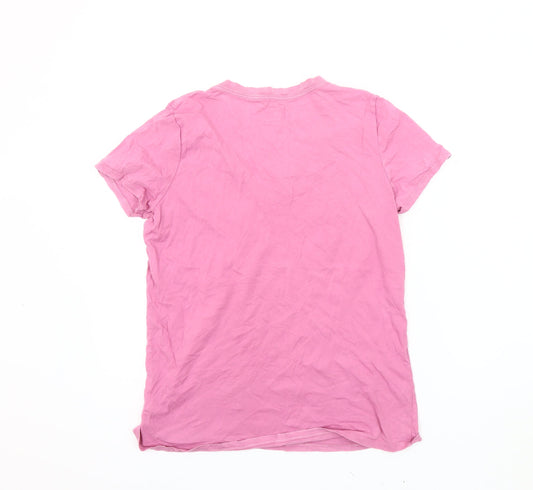 GAP Women's Pink V-Neck T-Shirt Size M Casual