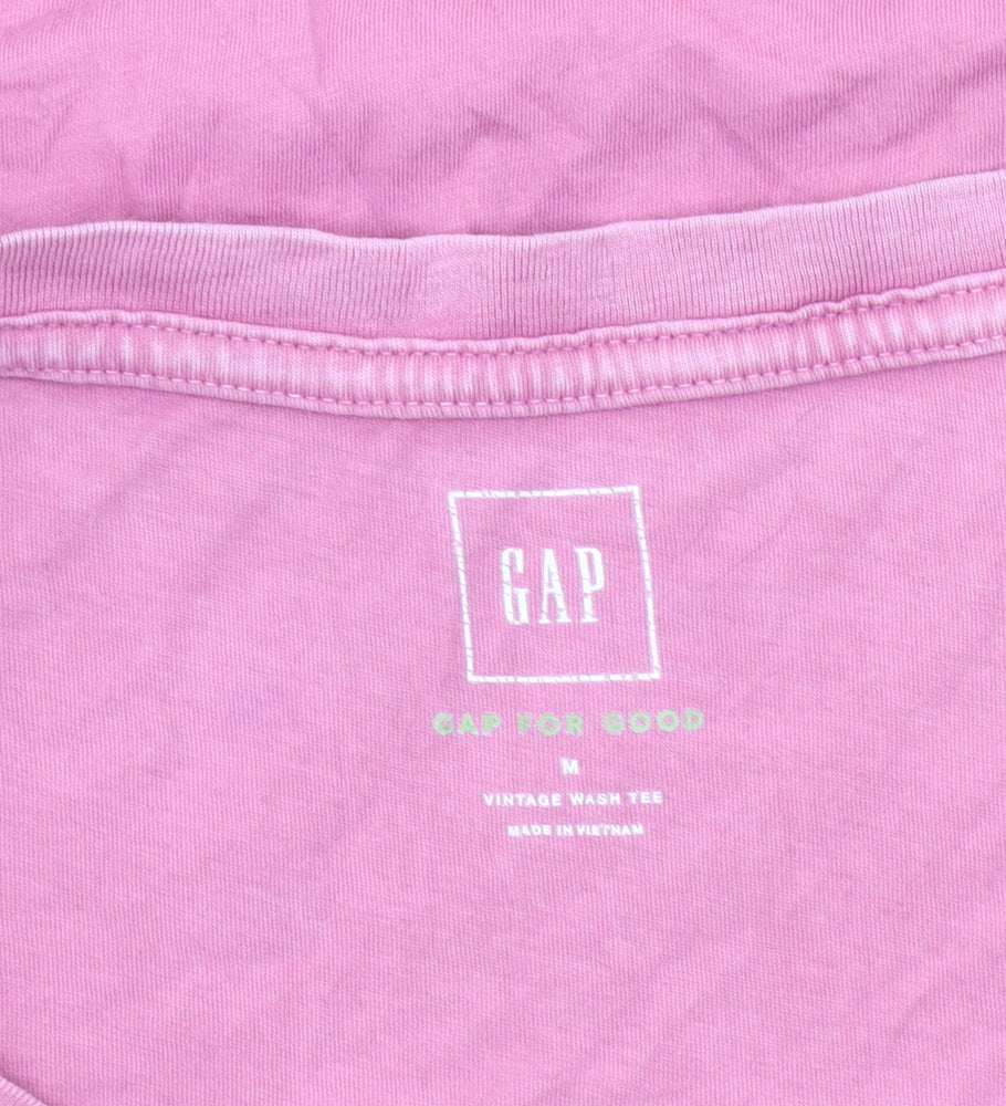 GAP Women's Pink V-Neck T-Shirt Size M Casual