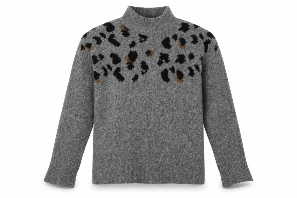 Marks and Spencer Women's Grey Animal Print Jumper M