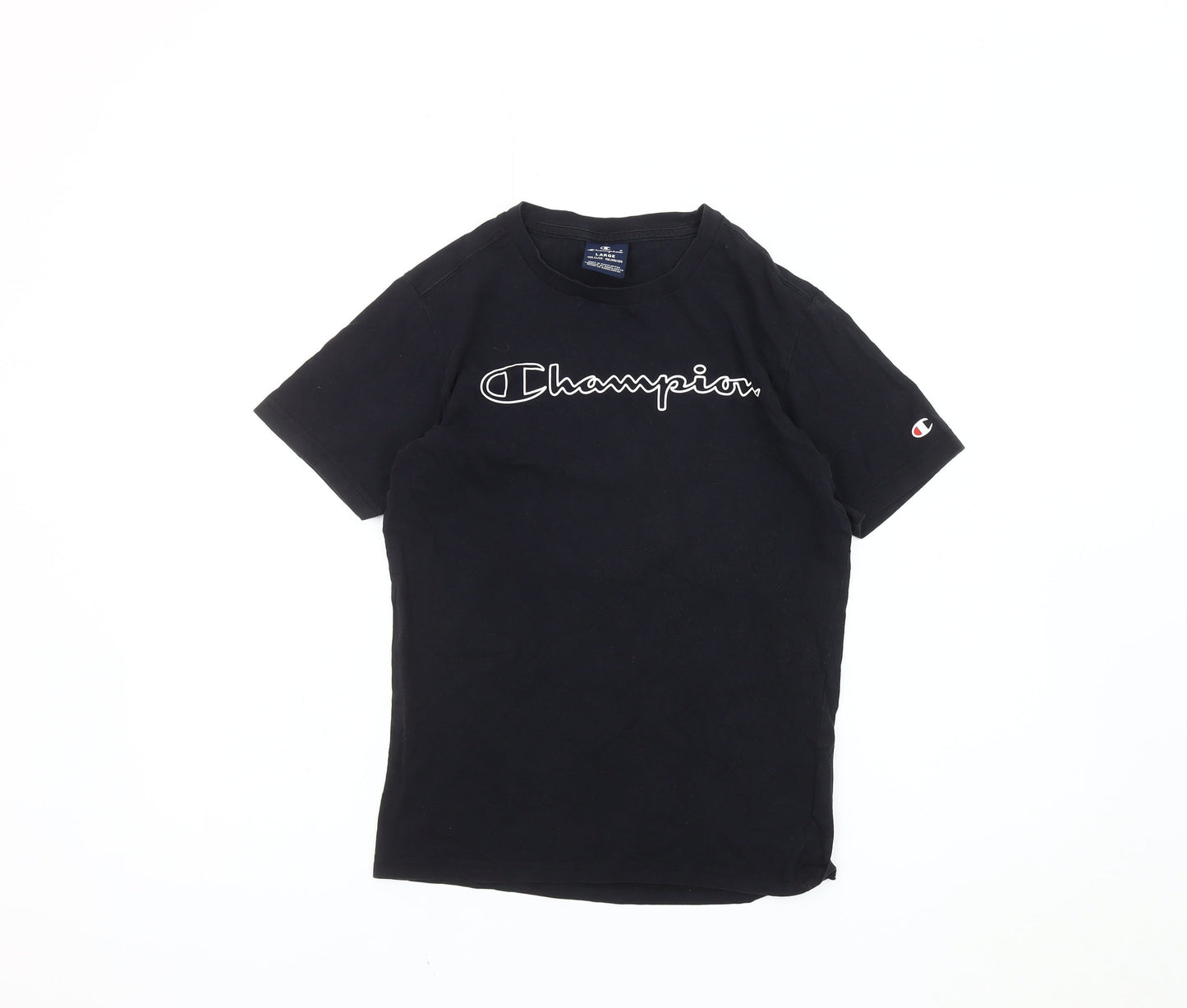 Champion Boys Black Logo Graphic T-Shirt 11-12 Years