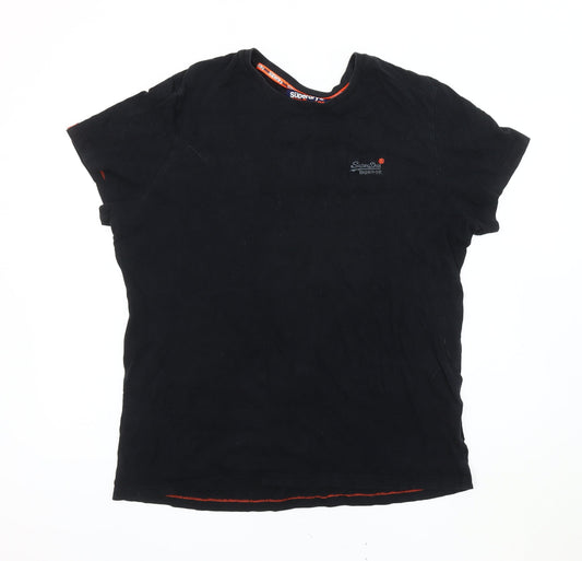 Superdry Men's Black 2XL T-Shirt, Logo Accent