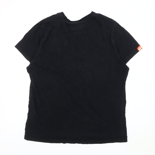 Superdry Men's Black 2XL T-Shirt, Logo Accent