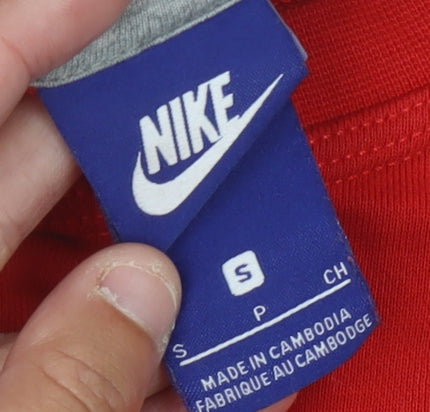 Nike Men's Red Crew Neck Sweatshirt - Size S