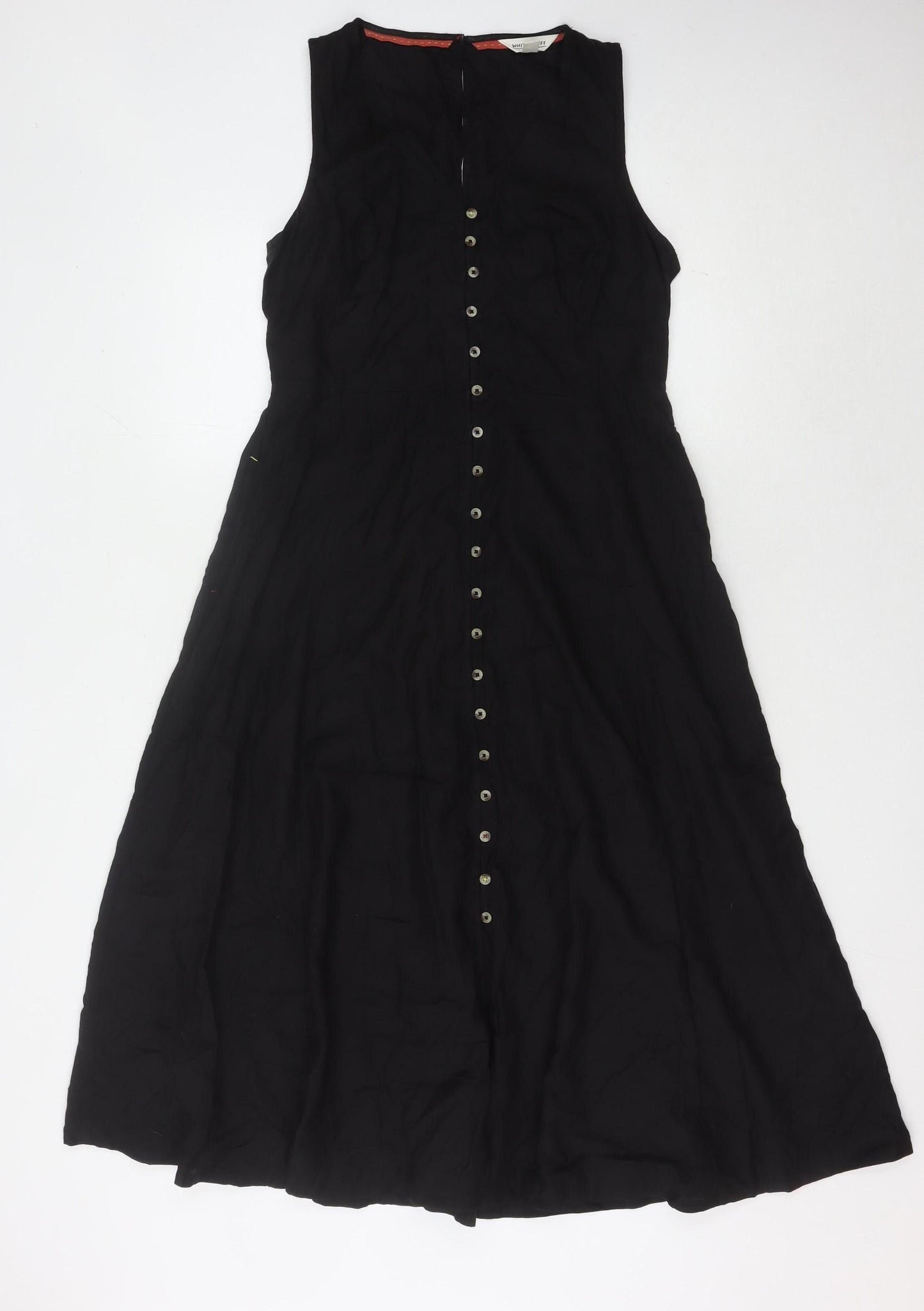 White Stuff Women's Black Sleeveless Dress Size 10