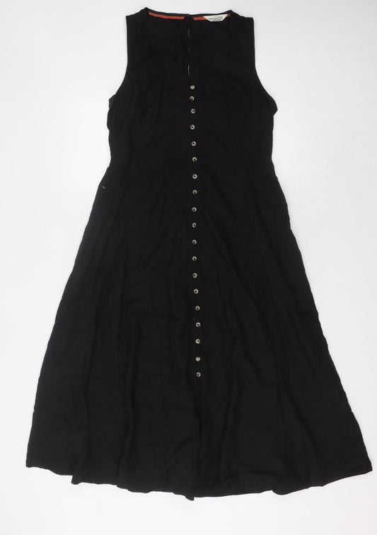 White Stuff Women's Black Sleeveless Dress Size 10
