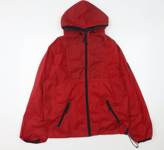 TOG 24 Men's Red Windbreaker Jacket S/M Hooded Casual