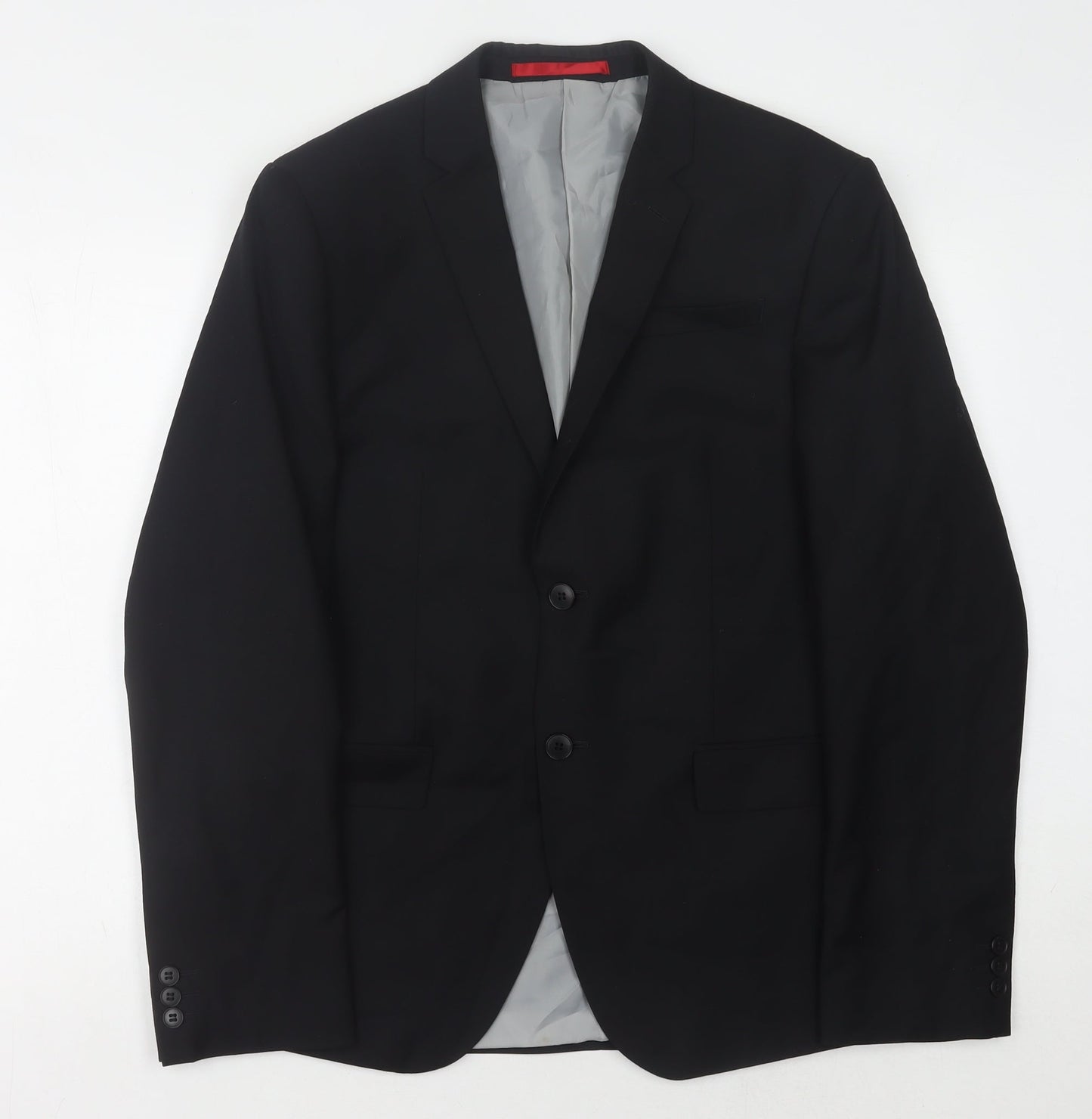 Marks and Spencer Men's Black Suit Jacket - M, Formal, Single-Breasted