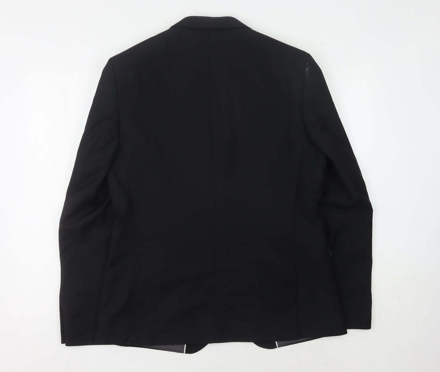 Marks and Spencer Men's Black Suit Jacket - M, Formal, Single-Breasted