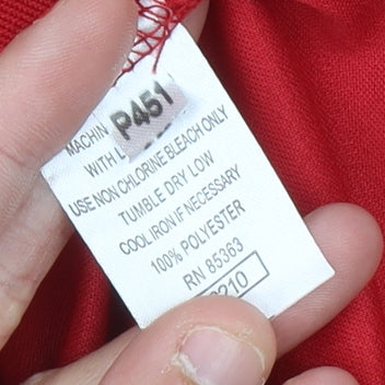 UltraClub Men's Red Polo Shirt Large