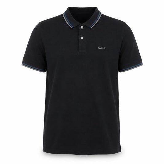 Jack & Jones Men's Black Polo Shirt L - Short Sleeve Cotton