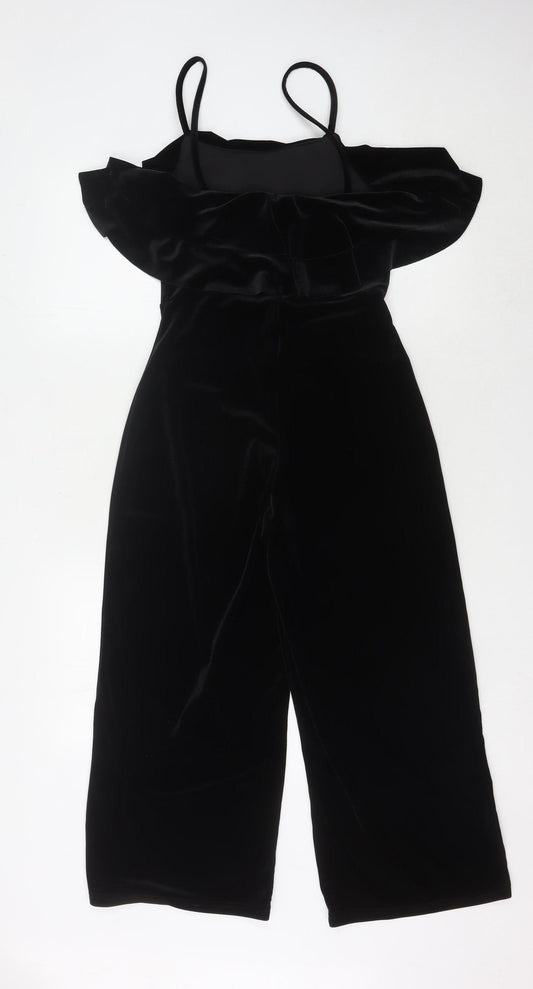 Pins and Needles Women's Black Velvet Jumpsuit XS