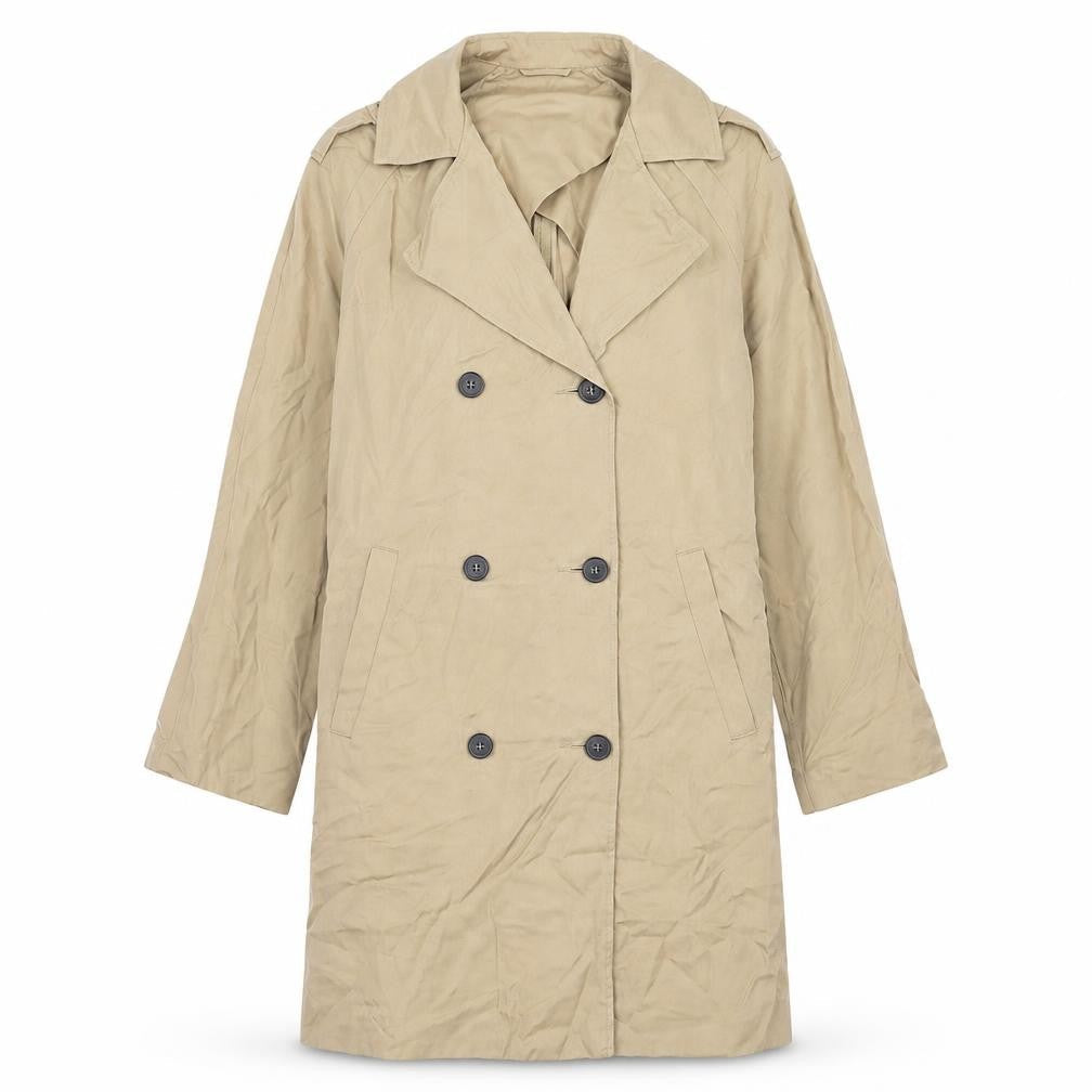 Topshop Women's Beige Trench Coat, Size 8, Lyocell