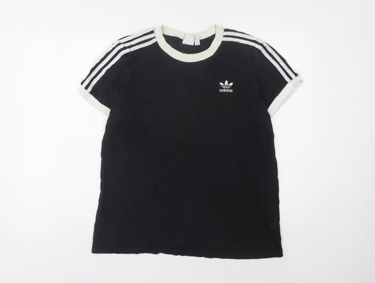 Adidas Women's Black Ringer T-Shirt Size 12