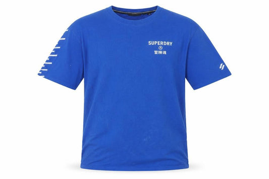 Mens UK Size M Superdry Blue  Cotton T-Shirt