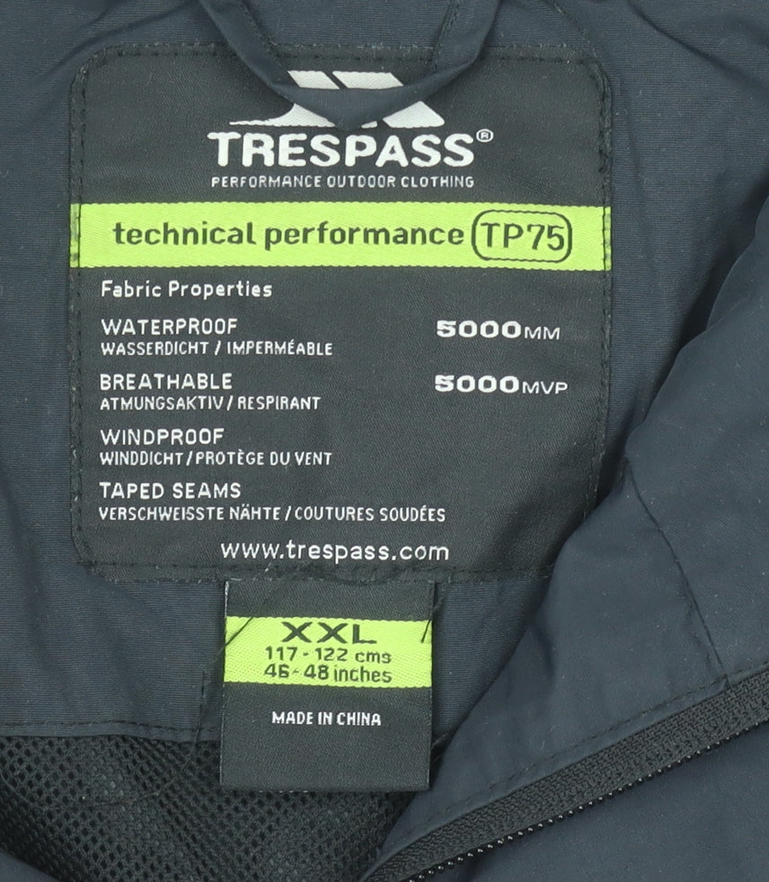 Trespass Men's Black 2XL Waterproof Parka
