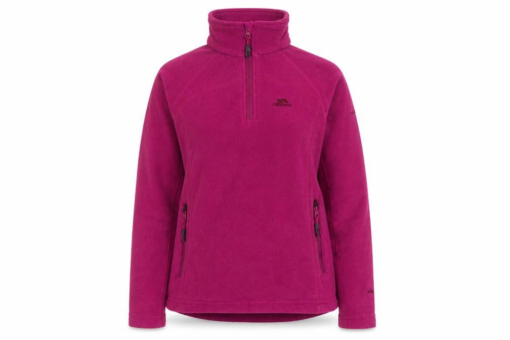 Womens UK XS Regular Trespass Pink Full Zip Sweatshirt