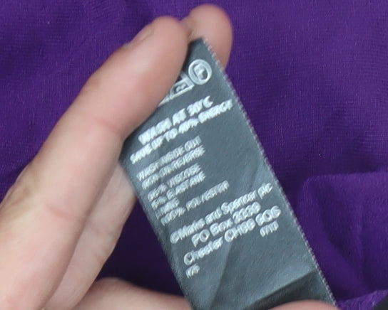 Marks and Spencer Women's Purple Viscose Dress