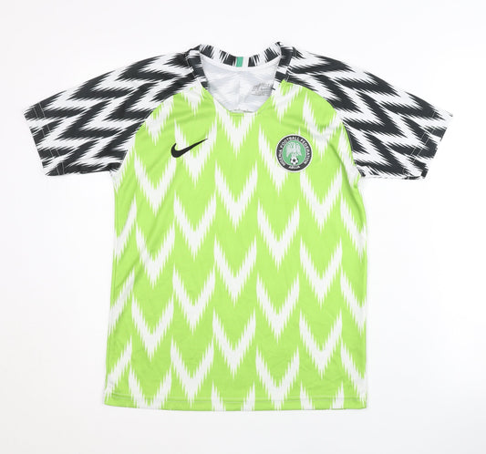 Nike Green Childrens Nigeria Shirt, Short Sleeves, Excellent Condition
