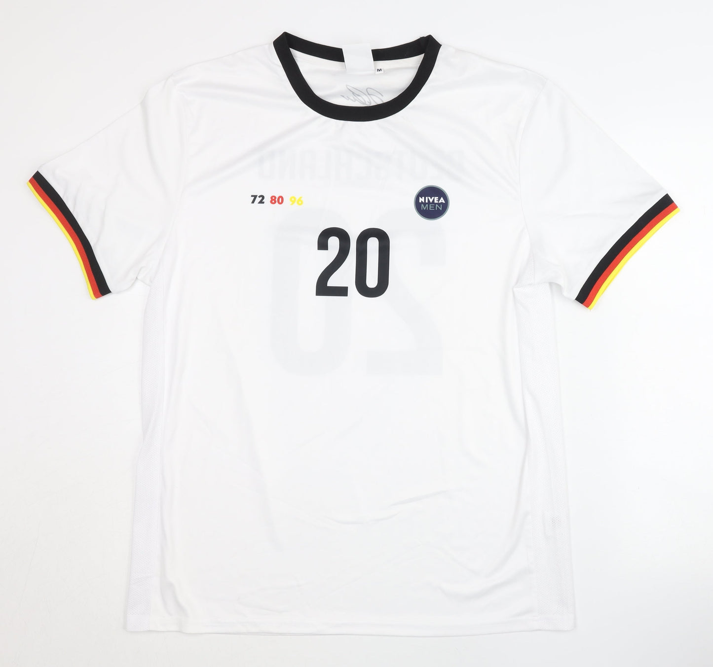 Nivea Men's Deutschland Signed Home Shirt, M, White, Short Sleeves
