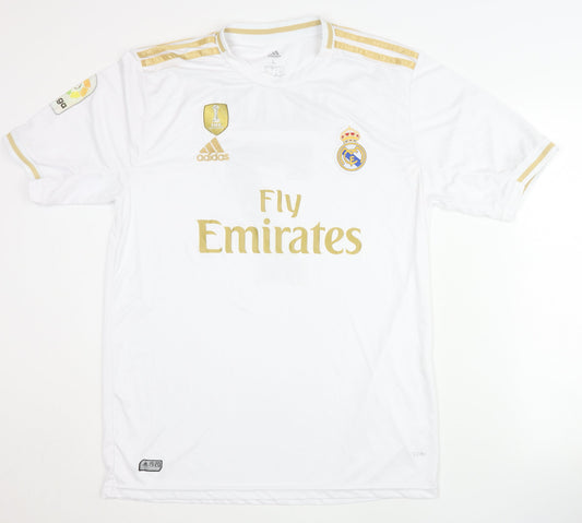 Adidas Adult L Real Madrid Home Shirt Hazard White