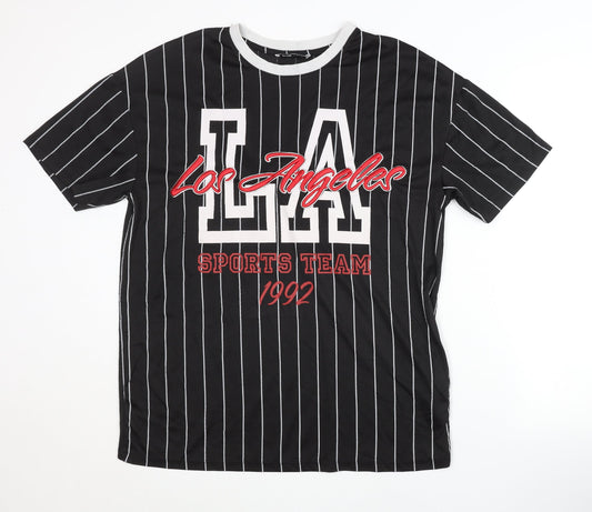 FB Sister Unisex Black Striped T-Shirt S