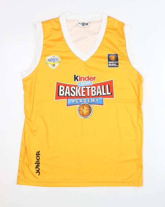 Kinder Sport Boys Yellow Basketball Sleeveless Tank Top