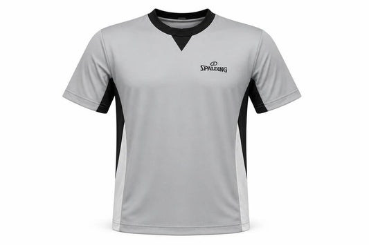 Spalding Men's Grey Black T-Shirt S