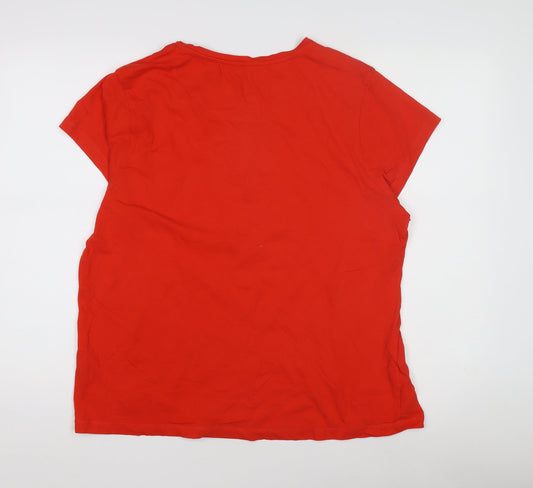 Stranger Things Women's Red T-Shirt, Size L, Casual