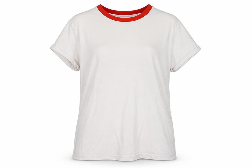 FRIENDS Women's White Graphic Ringer T-Shirt Size 16